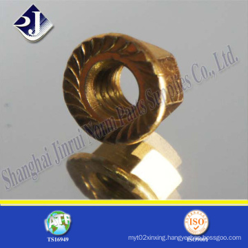 DIN6923 Flange Nut with Yellow Zinc